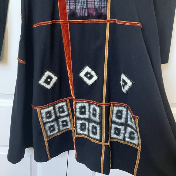 Save the Queen Dress Womens S Black Patchwork Velvet Whimsigoth Punk Rock - Picture 10 of 13